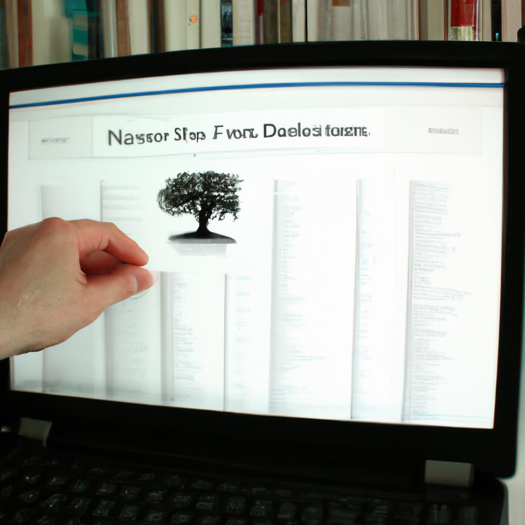 Person researching family tree online